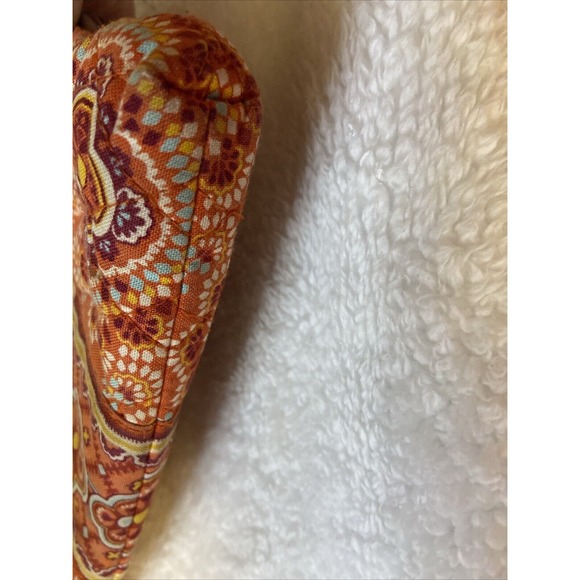 Vera Bradley Orange Red Paprika Double Kiss Lock Snap Clutch Wallet Purse Rare‎ - Picture 5 of 15